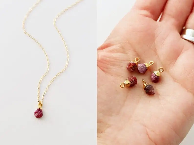 Natural Gemstone Pendant Necklace